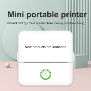 Mini Pocket Printer Wireless Smart Handheld Label Mobile Phone Photo Inkless Printing Blue tooth Portable Thermal Printers with 10 Rolls Adhesive Paper