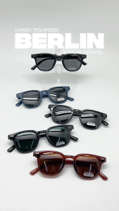 BERLIN Mens Polarized Oval Sunglasses (Size 48) by Atlas Apparel - UV Protection Narrow Fit