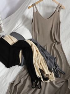 Cỡ Lớn Mùa Hè Thoải Mái Cổ Chữ V Cộc Tay Không Tay Dài Đầm Nữ Lớp Đế Váy Chia Không Dây Đầm Dành Cho Các Loại Thân Apple Và Pear