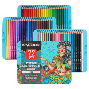 72 Professional Oil Colored Pencils Artist Pencils Set for Coloring Books Premium for Artist Sketching Drawing Pencil School