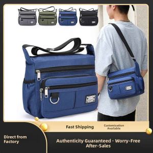 Large Capacity Mens Shoulder Bag Crossbody Business Travel Bag with Multiple Compartments for Outing And Tourism