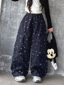 MPW | ชุดแฟชั่นฤดูใบไม้ร่วงสำหรับเด็กผู้หญิง ชุดทำงานลายดอกไม้ 2 ชิ้น ดีไซน์เก๋ไก๋ เสื้อผ้าเด็กสไตล์เกาหลี