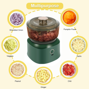 Mini Food Chopper Electric Portable Meat Grinder Electric with 350ML Electric Vegetable Chopper Mixer Cooker Food Chopper Blender USB Charging Wireless Garlic Mincer Tool for Onions Meat Spices Vegetable Garlic Fruit Meat