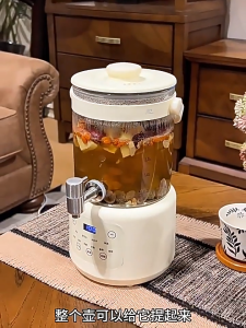 3L Faucet Health Kettle with Tea Filter 800W Household Multi-function Large Capacity Electric Kettle Glass Material Insulation Kettle-COD 烧水壶/养生壶