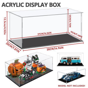 1:14 Scale Transparent Acrylic Display Box Suitable for Protecting and Displaying Toy Cars Model Building Blocks Small Collectibles and Figurines (Inner Ring Size 37X19X12Cm)