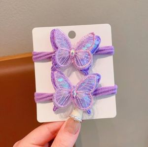 Set 2 dây cột tóc bé gái đính kim sa bling bling màu sắc trẻ trung