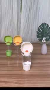 SKISOPGO 2 in1 Pet Outdoor Portable Drinking/Feeder Bottle Leakproof Dog Water Bottle Puppy Kitten Travel Bowl