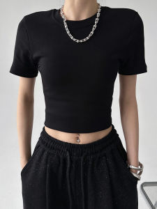 Pure Color Long Sleeve Base Shirt Womens Inner Wear T-Shirt Bodycon Top Black White Spring Autumn Cotton Spandex Blend