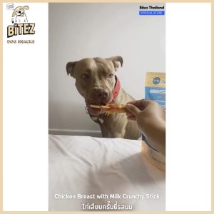 Bitez ขนมหมา สันในไก่เสียบครันชี่ เนื้อไก่แท้ 350 กรัม โปรตีนสูง ขนมสุนัข Chicken Breast with Crunchy Stick Dog Treats Dog Snacks