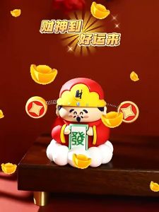 Sáng Tạo Ngộ nghĩnh Năm Vị Thần Tài Nút Mặt Dây Chuyền Giọng Nói Móc Khóa Ba Lô Treo Mặt Dây Chuyền Giải Nén Đồ Chơi