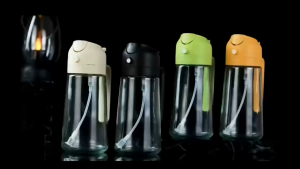 2-in-1 Glass Oil Sprayer Bottle Olive Oil & Vinegar Dispenser Food-Grade Anti-Leak Air Fryer & Kitchen Cooking Spray Bottle 470ml