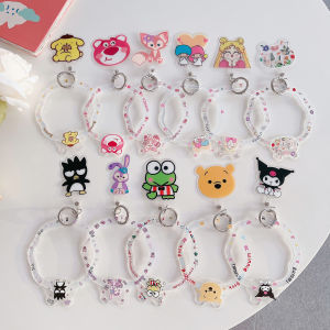Silicone Phone Strap Transparent Couple Style Mens Soft Rubber Handheld Bracelet Cute Cartoon Pendant Universal Wrist Chain Anti-Lost Rope