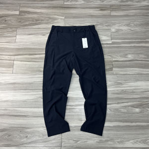 Antibacterial Quick Dry Breathable Elastic Mens Summer Thin Ice Silk Casual Pants Straight Leg Zipper Fly Fashion Urban Wear