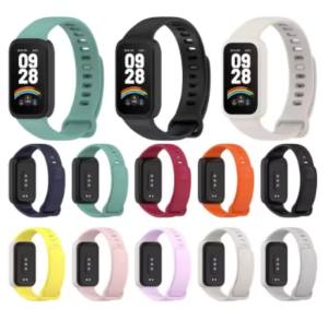 Official Silicone Wristband Strap For Xiaomi Smart Band 9 Active Redmi Band 3 Bracelet Watchband for Mi Band9 Active Accessories