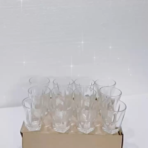 Set 6 Ly Rượu Mini Thủy Tinh Cao Cấp – Cốc Espresso 70ml Cạnh Khía Hiện Đại