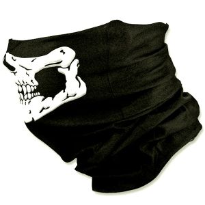 12 PCS BUFF Bandana Hitam Polos Multifungsi / Masker Berkendara Serbaguna - QAMMBA STORE