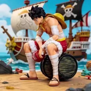 2026NEW One Piece Sitting posture Luffy Resonance Wine Bucket Eating Meat Luffy Drinking Solon Model Ornament Handmade Wholesale