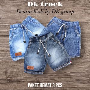 Paket 3 Pcs Celana Pendek Jeans Usia 1 Sampai 7 Tahun