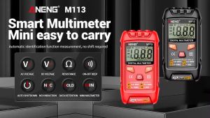 COD KIRIM CEPAT ANENG Multimeter Digital listrik Otomatis paket lengkap akurat Portable NCV Non Contact 1999 Count 600V M113 / Digital multimeter otomatis auto pengukur arus listrik ac dc ampere paling akurat paket komplit