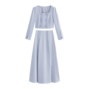 Karrar betsey | Đầm Dài Kiểu Áo Khoác Hồng Elegance Pháp