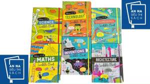 Usborne stem scribble book nhập màu 6c bìa cứng