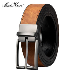 Maikun Reversible Leather Belts for Men Brown Leather Belts For Trousers Boss Belts Mens Designer Waist Belt Coffee
