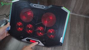 Để tản nhiệt Laptop Led RGB K9 17 inch nguồn rời 220v kèm dây USB