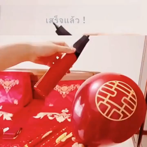 ที่สูบลมลูกโป่งแบบกดปั๊ม กระบอกสูบลมขนาด 4.5 * 24.5 ซม. คละสี​