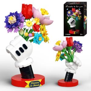 Bộ Đồ Chơi Xếp Hình Hoa JAKI DIY Nhiều Màu Sắc Kèm Giá Trưng Bày Món Quà Lý Tưởng Cho Giáng Sinh Và Ngày Của Mẹ Dành Cho Trẻ Từ 6 Tuổi Trở Lên