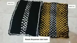 Keset Kain Anyam Tali Anyaman Rajut 58x38 cm Tebal Daya Serap Air Tinggi