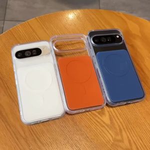 Orginal Transparent Magnetic Case For Google Pixel 10 9 Pro XL 9A For Magsafe Wireless Charger Shockproof PC Hard Bumper Cover