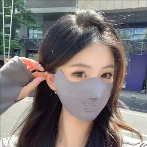 Sun Protection Ice Silk Face Mask Women Cycling Anti-UV High Quality Solid Color Breathable Running Sport Mask