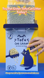[ReadyStock] PetSister Natural Tofu Cat Litter 2.5kg Flushable OdorControl Dust-Free Strong Clumping