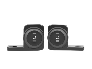Motorcycle Single Button 3‑Position Handlebar Switch O‑I‑II Auxiliary Light Control Switch With Mounting Tab for 22mm Handlebar