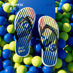 Hotmarzz Mens Sandals Summer Anti-Slip Wear-Resistant Toe Post Outdoor Slippers Soft Bottom New Model Youth Trend PVC Material