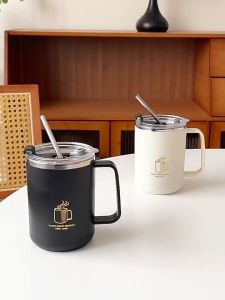 SKY DREAM - Classic Insulated Thermal Coffee Cup with handle 500ml Stainless Steel Mug Insulated Flask