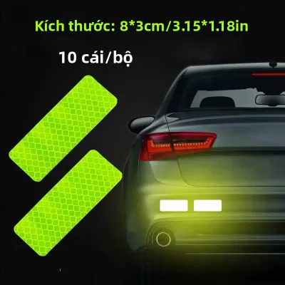 10 Miếng Dán Phản Quang An Toàn Cho Cản Xe Băng Cảnh Báo Dấu Hiệu An Toàn Có Độ Bám Nhãn Cao Cho Cản Xe