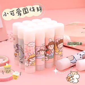 1Pcs 9g PVA glue stick Cute solid glue office supplies small cute cartoon student stationery