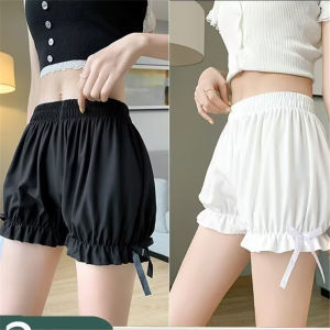 Summer Womens Shorts Bow Lace Thin Anti-exposure JK Lolita Pumpkin Leggings Outerwear Loose Bloomer Shorts Safety Pants