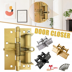 Multifunctional Door Closer Automatic Closing Hinge Buffer 4-inch Invisible Door Spring Hinge 90 Degree Positioning Door Closer