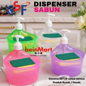 Dispenser Sabun Cuci Piring Spons Cuci Piring 3 in 1 Packing Kardus Bubble Wrap GSF 235