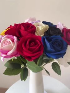 Fake Flowers High Quality Velvet Rose&Cloth Rose Fake Rose Artificial Flower For Wedding/Party/Home Decoratlon Flower