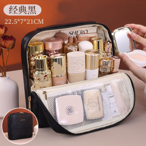 Portable Standing Up Bag Travel Waterproof Toiletry Storage Pouch Bag for Brues Cosmetic Tools Womens Makeup Organizer