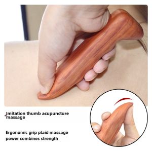 Redwood ไม้ Acupoint นวดเท้านวดกดจุด Body Meridian Pressure Therapy เครื่องมือนวดคอ