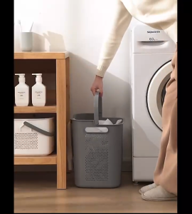 BB7 - Tempat Keranjang Loundry Basket Dengan Gagang Multifungsi Plastik Penyimpanan Pakaian Kotor