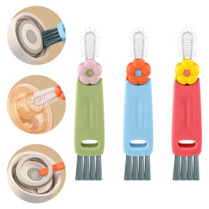 3pcs/lot Cup Lid Cleaning Brush 3 in 1 Crevice Cleaning Brush For Bottle Gap Tight Spaces Cup Multifunctional Cleaning Brush