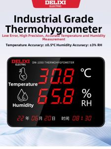 DELIXI | Large Screen Digital High Precision Thermohygrometer