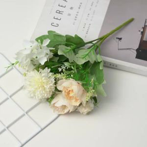1PC Artificial Flowers Cheap Silk Hydrangea Christmas Decorations for Home Garden Party Wedding Bridal Accessories Fake Peony