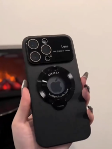 🇹🇭🔥มาใหม่🔥 เคสไอโฟน เคส iphone พร้อมขาตั้งพับได้ Magnetic Wireless Charg หน้าต่างขนาดใหญ่และ สำหรับ เคส iphone 15 14 13 12 pro promax โปร แม็กซ์ 14Plus พลัส แถมฟิล์มเลนส์ ชาร์จแบบไร้สา