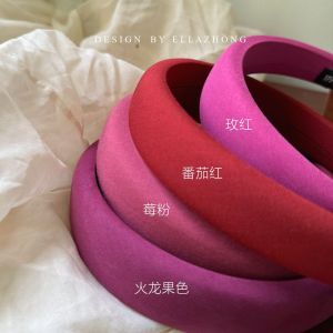 White Berry Pink ~ Niche Style Headband Japanese and Korean Minimalist Pitaya Color Sweet Retro Headband Hair Clip Age-Reducing Hair Accessories